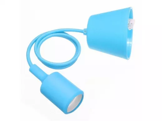 Подвес с патроном E27, 1 м, голубой (SBE-CLHE27s-bl)