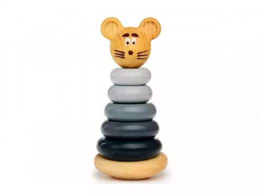 Пирамидка "Мышонок"  игрушки из дерева