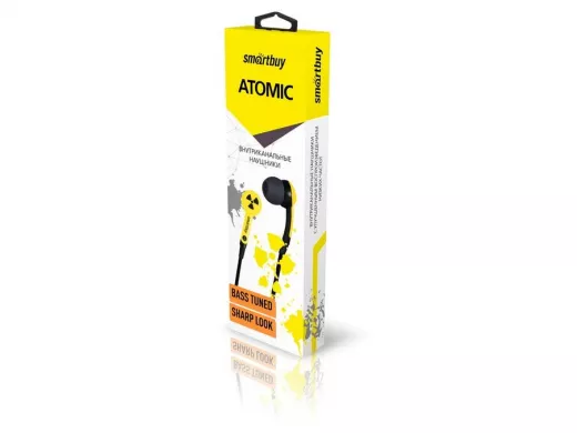 Наушники Smartbuy ATOMIC, желтые (SBE-3050) / 50