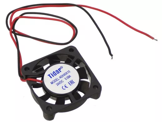 Вентилятор  +24В;   40х40х10мм;  0,09А 4010MS, (втулка скольжения, 6000об/мин) 56317