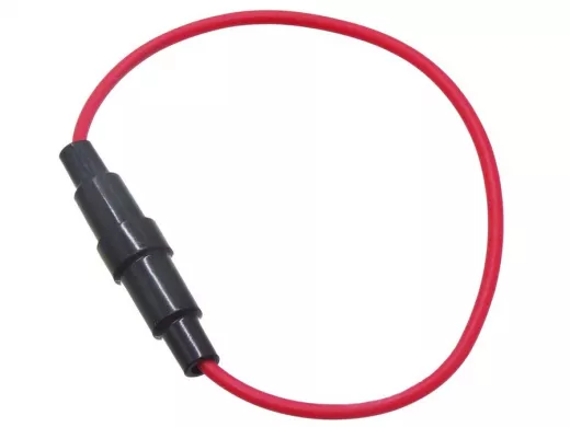 Держатель предохранителя (Авто) с проводом  для  ПК-30 5х20 (F104-C1)