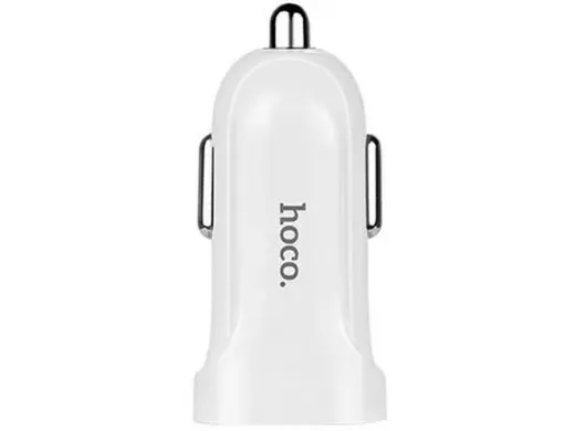 Автомобильный адаптер HOCO, Z2, 1 USB, 1500mA, пластик, кабель микро USB, цвет: белый