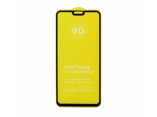 Стекло защитное Xiaomi Redmi Note 9/Redmi 10X, чёрное, Full Glass - Full GC, тех.пак.
