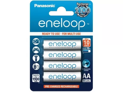 Аккумулятор AA 1900 mAh 1,2В  Panasonic Eneloop Pro BK-3MCCE/2BE BL-4  (цена за 1 элемент)