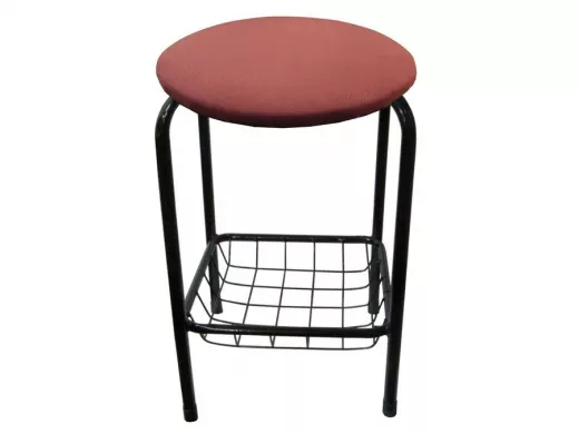 Табурет с подставкой для ног и корзинкой для вещей 