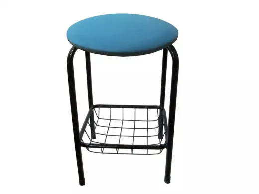 Табурет с подставкой для ног и корзинкой для вещей 