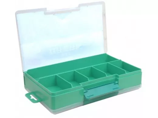 Бокс для радиодеталей B-210 210х130х50 мм глубина 20 мм, 13 ячеек с двух сторон, пластик(прозрачный)
