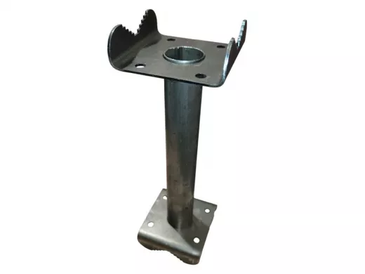 Кронштейн для перпендикулярных труб диаметром от 15 до 51мм длина 25см "HIWOLL-216385" сталь, чёрный