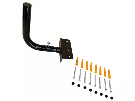 Кронштейн антенный на торец крыши, поворотный, вверх 50 см, 5х15см "ТОРЕЦКРЕП-217471" черный, 32мм