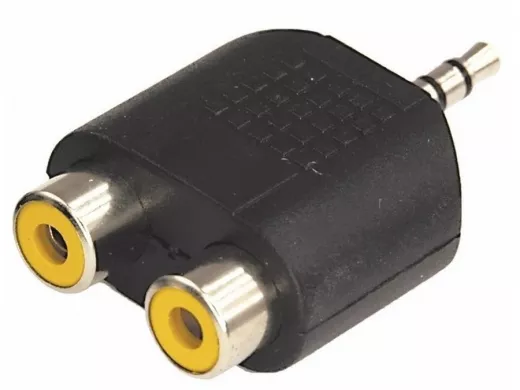 Переходник штекер 3.5 мм стерео-2 гнезда RCA REXANT