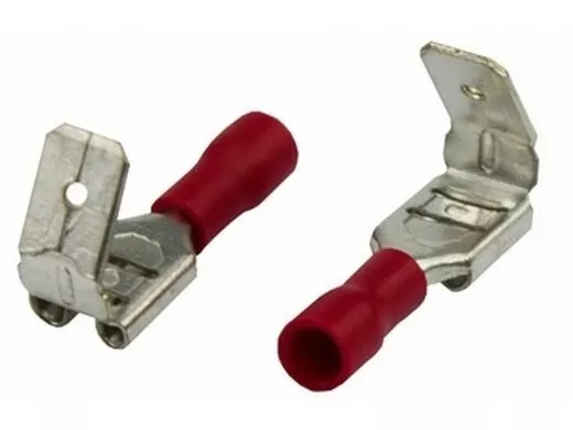 Клемма плоская изолированная гнездо 7.4 мм+штекер - 6.3 мм 0.5-1.5 мм.кв.РПи-О 1.5-(6.3)/РПИо1.5-7.5