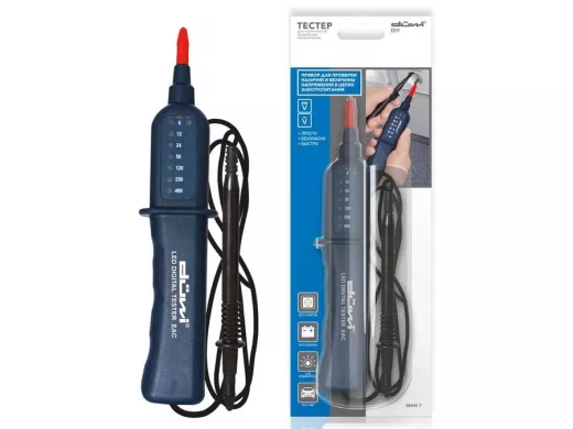 Тестер для ступенчатой индикации наличия и величины напряжения в цепях электропитания