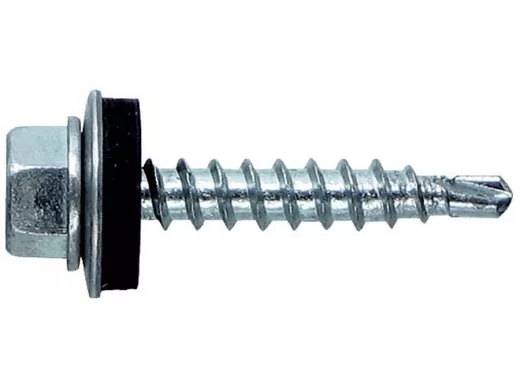 Саморезы 5,5х19 кровельные, сверло, цинк, с шайбой  4000шт  в упаковке, вес 1шт г, цена за 1ш