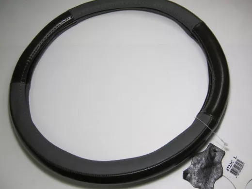 Оплетка на руль 40 см. L 4723C кожа коричневая+кожа темно серая "гладкая"