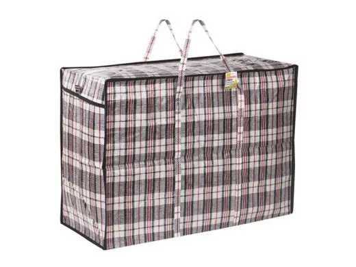 Сумка-баул хозяйственная, полипропилен, 80*60*35см,168 литров, черно-красная, 170г/м2 "BR-77678"