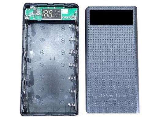 Корпус без аккумуляторов Power Bank для 7-ми аккум. 18650 с LED индикацией