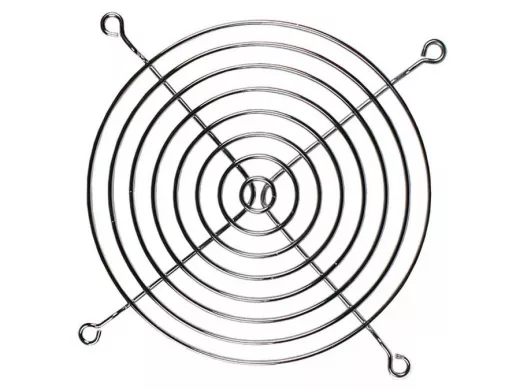 Решётка для вентилятора хромированная 120мм х 120мм (8 колец, 4 отв, метал, хром) "VNT-9830"